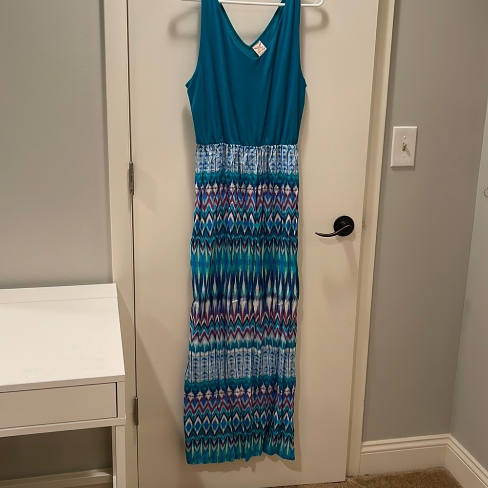 Faded Glory size large blue maxi dress